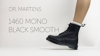 oosten Druif conjunctie Dr Martens 1460 Mono Black Smooth - YouTube