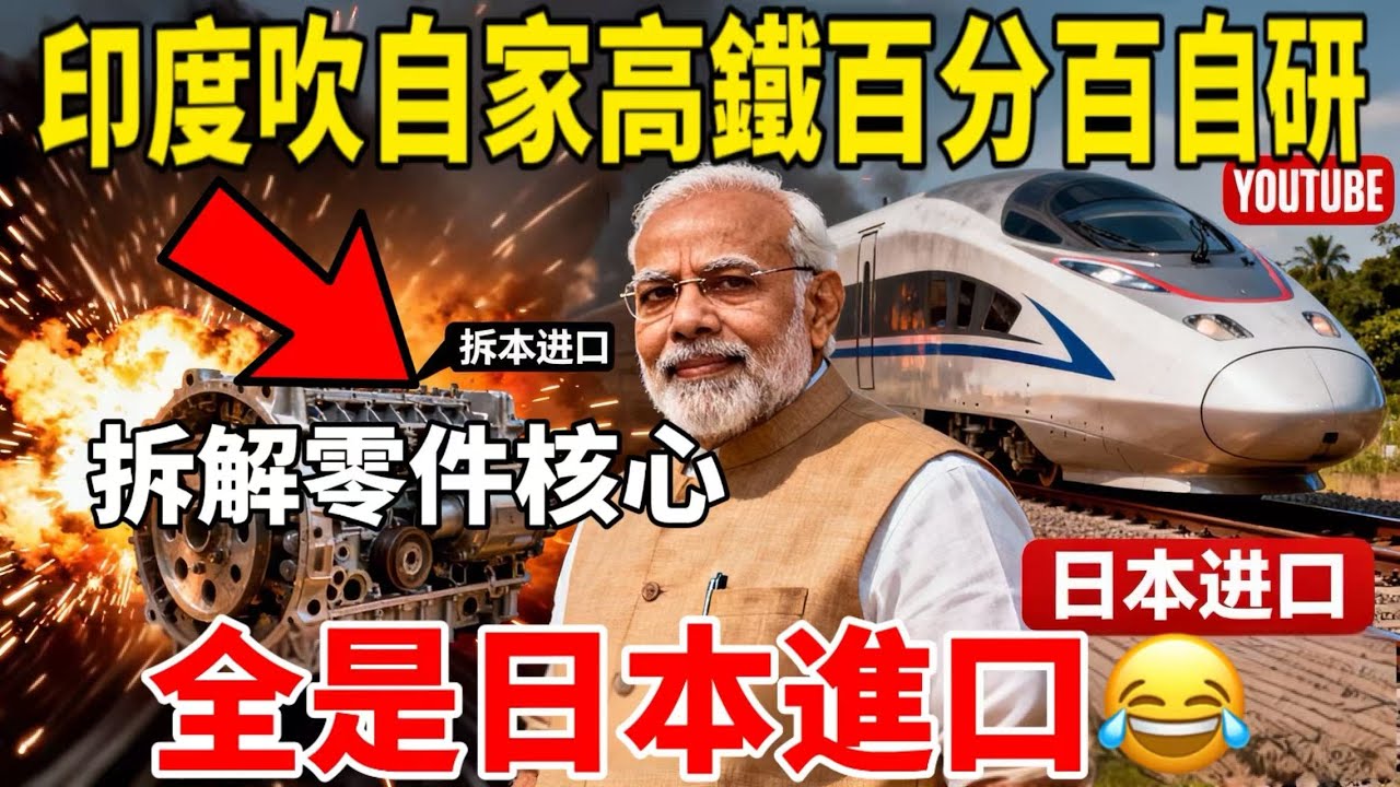 印度吹「自家高鐵 100% 自研」，拆解後核心零件全是日本進口，速度還不如中國特快