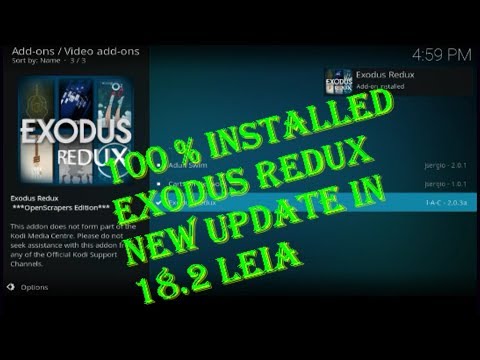 2019 MAY!!! New Update How To Install Exodus Redux Kodi Addon In 18 2 Leia