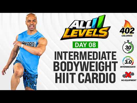 30 MIN Full Body HIIT Workout at Home (No Equipment | Intermediate) - ALL LEVELS Day 8