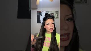 🥹🖤 #hairstyle #extension #hairhacks #hairtok #hairtutorial #hair
