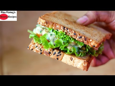 Oil Free & High Protein Veg Sandwich Recipe – Healthy Sandwich For Weight Loss – Chana/Chickpea