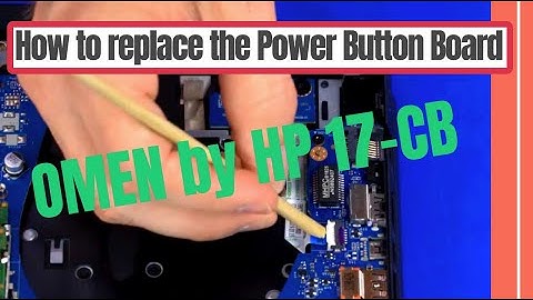 How to replace the Power Button Board for OMEN by HP 17-CB Series Gaming Laptop