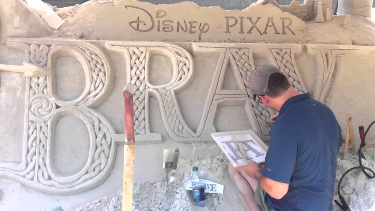 Sand Art Disney Brave Pixar at Epcot Rose Garden YouTube