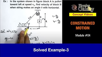 Class 11 Physics | Constrained Motion | #4 Example-3 on Constrained Motion | For JEE & NEET