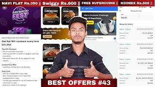 Navi Payback Fest, Swiggy Rs.600 Free Cash, Paytm & Mobikwik New Offers, Incred & KOINBX Payment