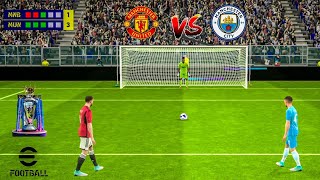 Haaland VS Bruno Fernandes ! Manchester United vs Manchester City ! Penalty Shootout eFOOBALL 2024