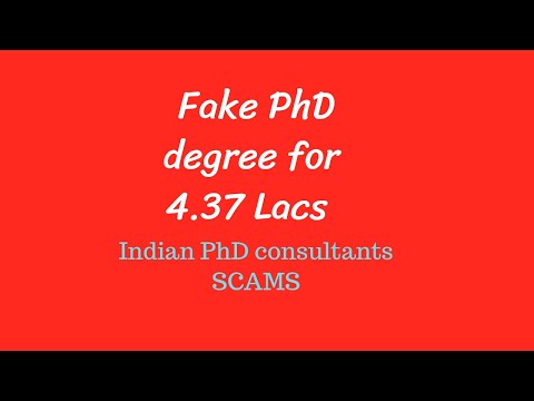 PhD Degree Scams in India