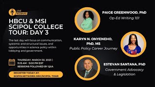 Government Advocacy | Estevan Santana | HBCU Tour | National Science Policy Network - NSPN