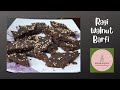 Ragi and Walnut Barfi #ragi #walnut #nutty #healthy #healthysweets #sweets #barfi