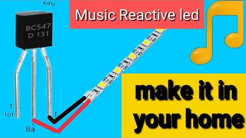 How to make a music reactive light using BC547 transistor || By IndianElectronics.