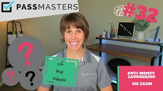 5 SIE Exam Practice Questions on Anti-Money Laundering EXPLAINED by Suzy Rhoades of PassMasters