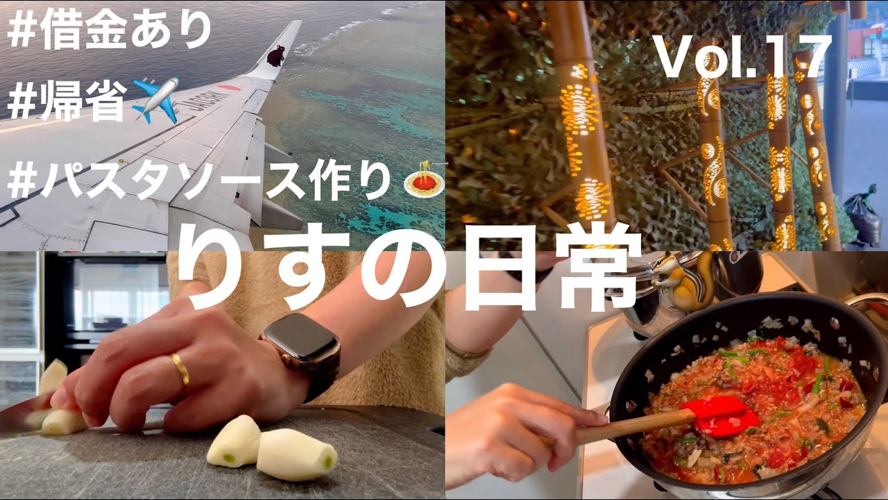 【音声あり】りすの1日/帰省/1人社長/借金あり/凸凹家計