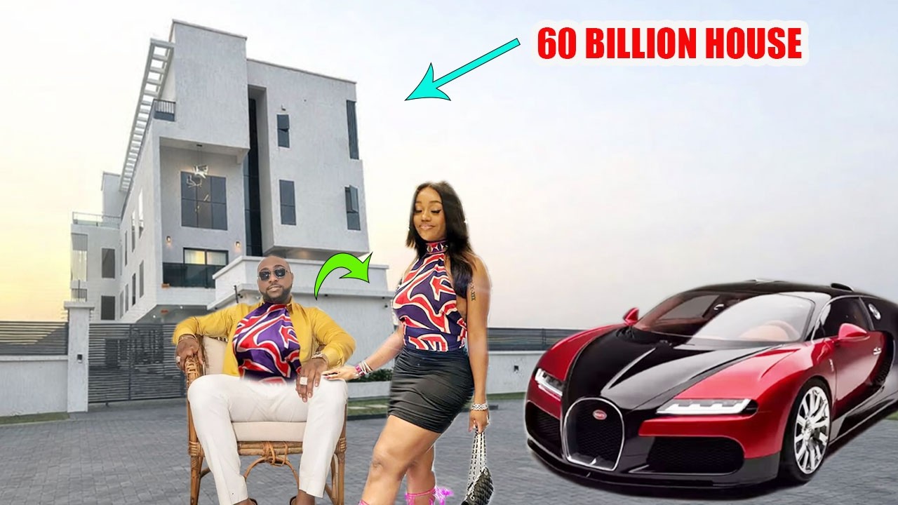 Davido Rocks Chioma’s DRESS While Showing Off 60 Billion Dream House In Lagos