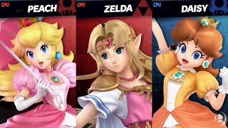 Super Smash Bros. Ultimate - Peach and Zelda vs Daisy
