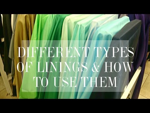 Video: Varieties of lining and their differences