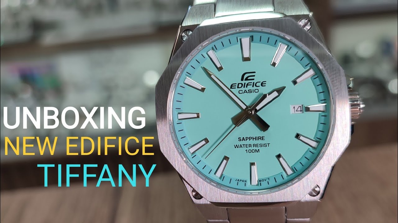 EFR-S108D-2BVUEF NEW WATCH UNBOXING YouTube TIFFANY CASIO EDIFICE -