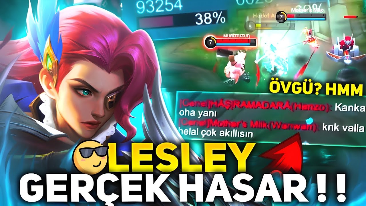 KARŞI ADC'DEN ÖVGÜ ALAN LESLEY !! GERÇEK HASAR 😈 - Mobile Legends