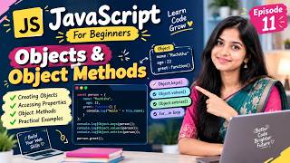 JavaScript Objects & Object Methods in Telugu 🔥 | Object.keys(), values(), entries() | Ep 11