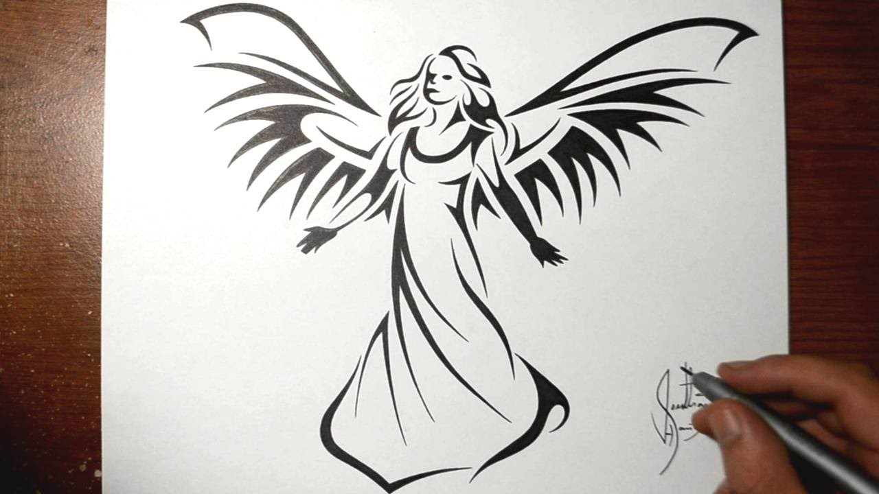 How To Draw Tattoo Angels, Angel Tattoos, Step by Step, Drawing Guide, by  Dawn - DragoArt