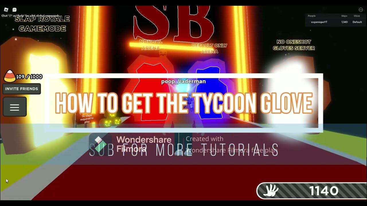 how to get the TYCOON glove in Slap battles YouTube