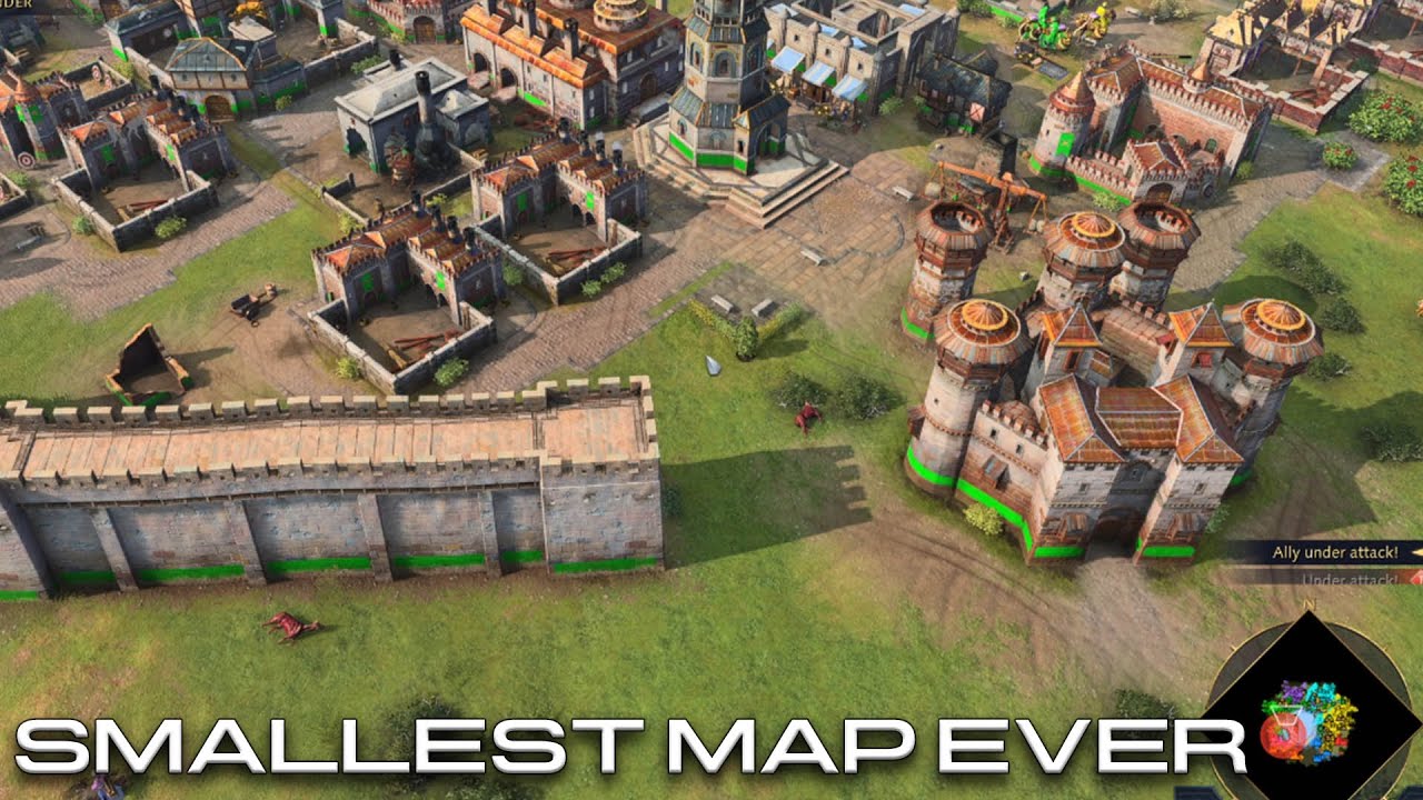 Fighting on the Smallest 4v4 map - AOE4 - 4v4 Vs Hardest Ai,  Multiplayer Gameplay, 2023