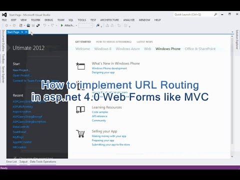 How to implement URL Routing (URL Rewrite) in asp.net 4.0 Web Forms like MVC