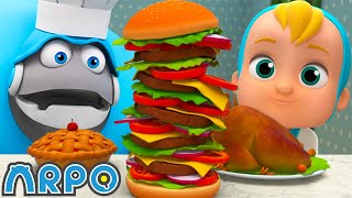 chef arpo cooks a feast for baby daniel best of arpo funny robot cartoons for kids