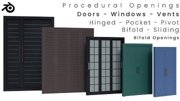 Blender Geometry Nodes | Bifold Openings - Procedural Openings
