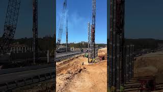 Dual pile driving. #linkbelt #248 #crane #piledriving #construction