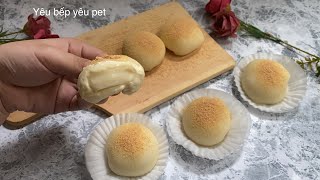 Bánh mochi sữa đậu nành_nhân kem thạch sữa trứng?|YÊU BẾP YÊU PET