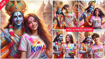Krishna Ke Saat Holi 3D Image Kaise Create Kare | Holi Images Create Bing | Holi Ai Photo Editing
