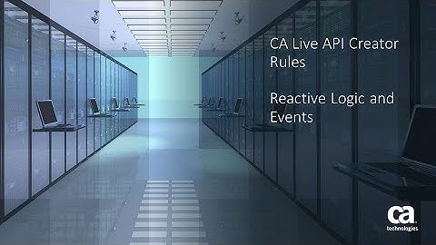 CA Live API Creator - Rules