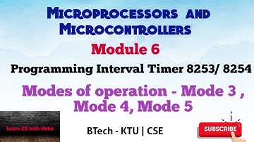 KTU CS305 Microprocessors and Microcontrollers|Module 6| Modes of Operation - Mode 3, Mode 4, Mode 5