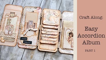 DIY Accordion Album for Junk Journals, Craft with Me, Pink Monarch Prints, March Subscription Kit