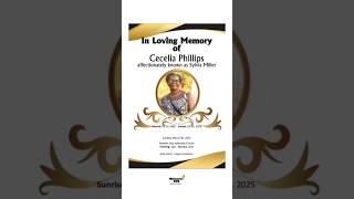 Cecelia Phillips aka Sylvia Miller | Funeral Announcement #obituariessvg