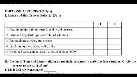 Global Success Mid-Term 1 Engelse luistertoets, klas 7 (deel I), toets nr. 1