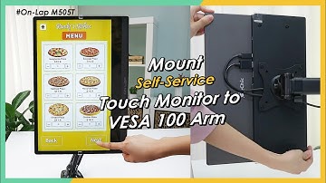 DIY Self-Ordering Kiosk with 15.6-inch Touch Monitor Mounted to VESA 100 Arm On-Lap M505T｜GeChic