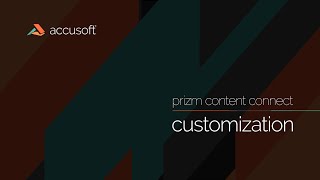 Prizm Content Connect: Customization screenshot 1