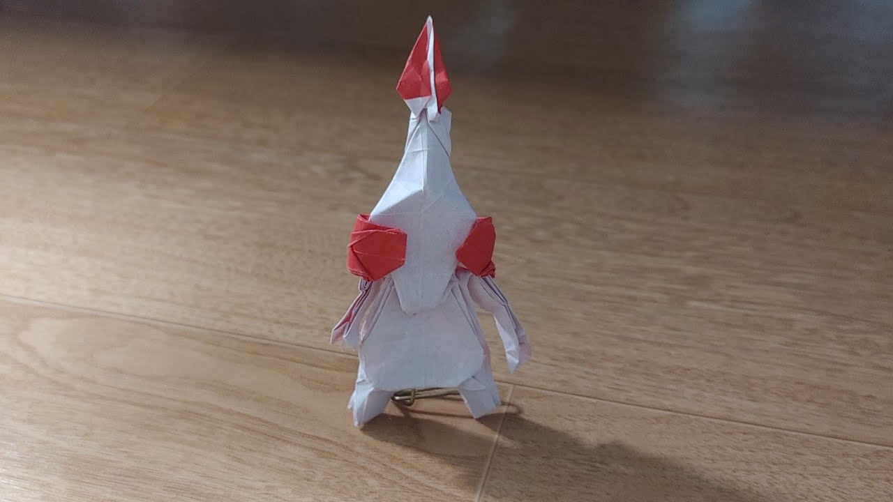 [ピクミン折り紙]白ピクミンの折り方 종이접기 피크민 하양피크민 pikumin origami White Pikmin