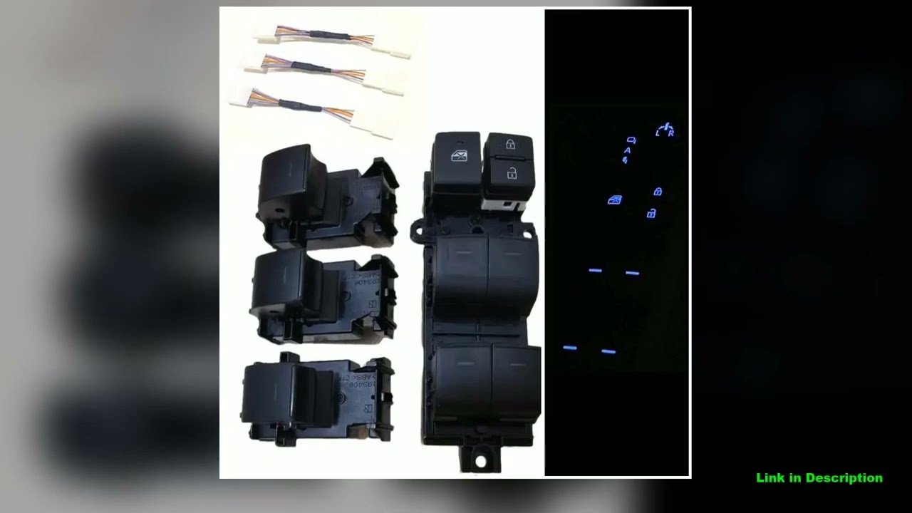 14pcs Lighted LED Power Single Window Switch Set For Toyota Yaris Cross Sienna Rav4 Rav 4 Chr