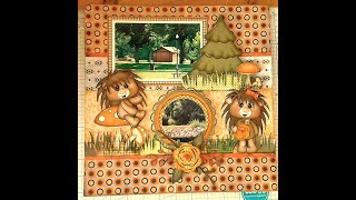 Woodland Hedgehogs Scrapbook Layout Process