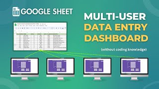 Google Sheet Multiuser Data Entry Dashboard | Data Entry Form | No Coding Knowledge