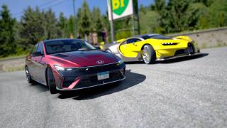 Hyundai Elantra CN7 N Line EGCU Spec 1477hp vs Bugatti Vision GT vs Koenigsegg Jesko