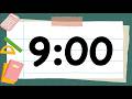 9 Minute Cute Back to School Math Timer (Fun Bells Alarm at End, No Music)