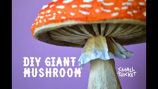 DIY Giant Mushroom! Using XPS foam and DIY Texture Paste with Recipe! Small Thicket