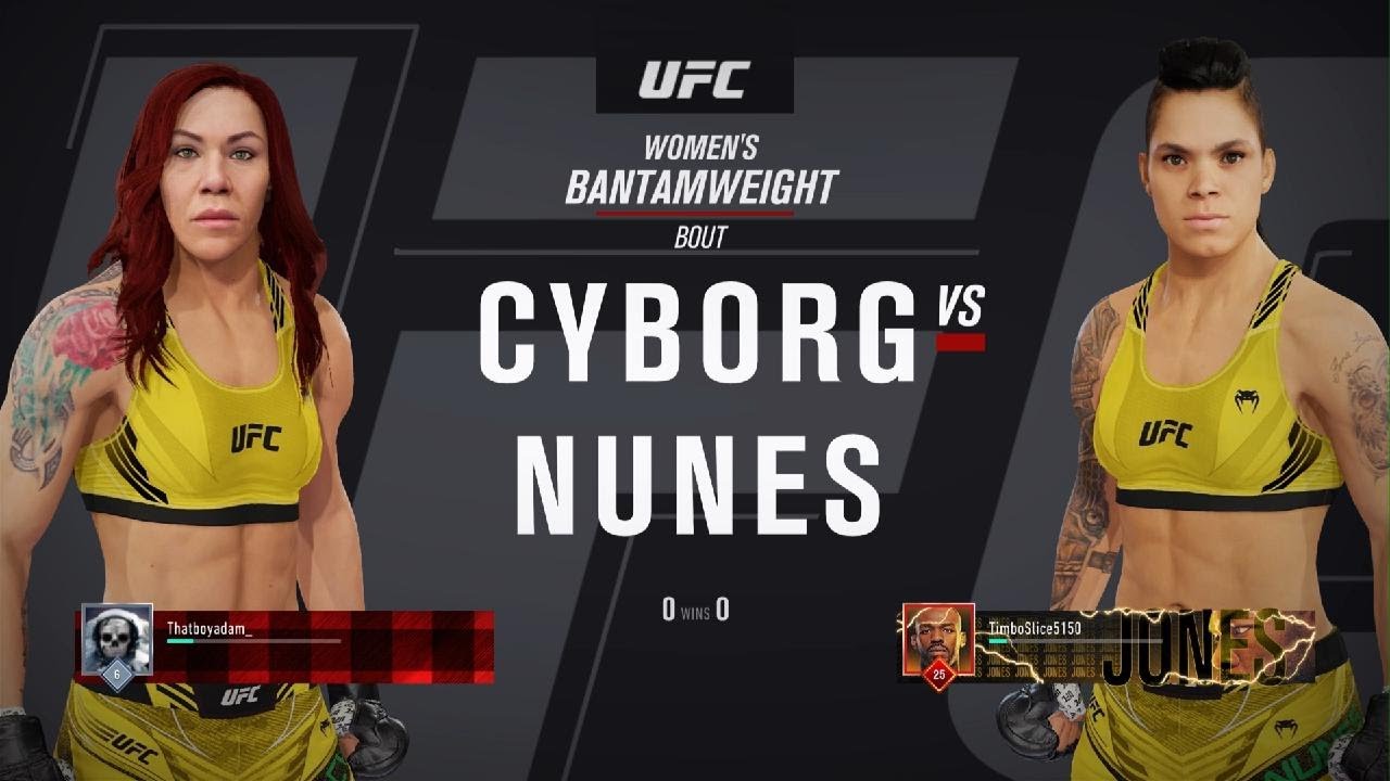 UFC 4 - Cris Cyborg vs Amanda Nunes - YouTube