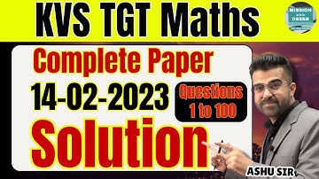 KVS TGT Maths 2023 Solutions Complete LIve एक ही Video में