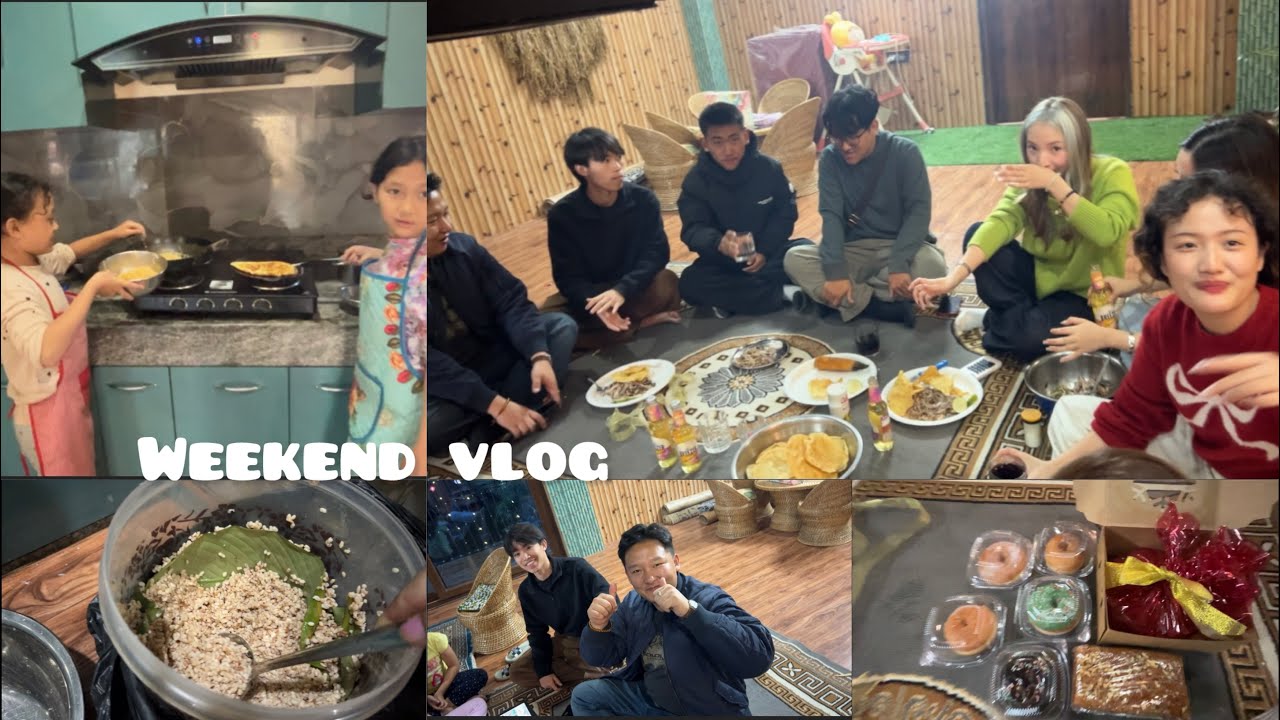 Memin friends visit/roasting/rice beer#familyvlog #arunachalpradesh 