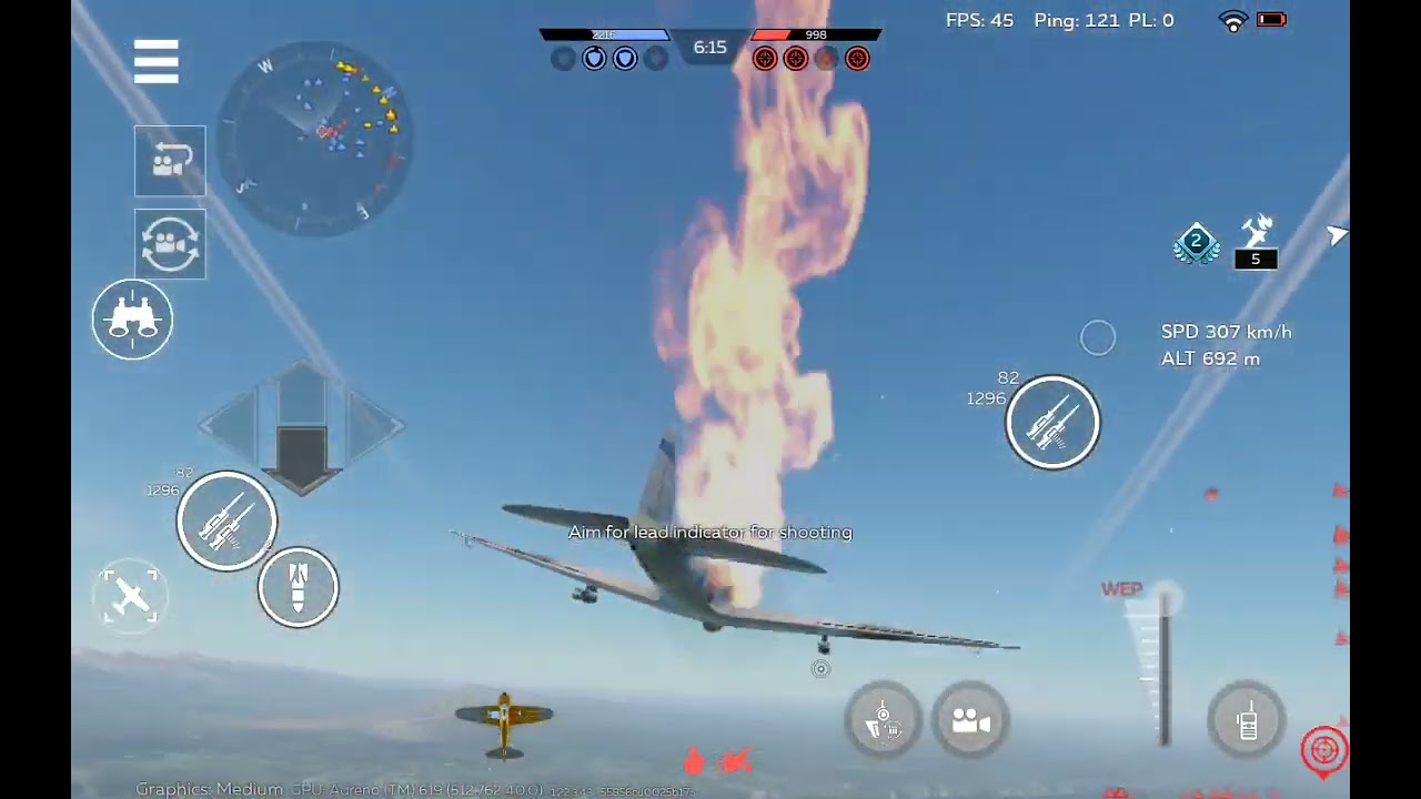 Ki-43-II, A6M2 mod.11, Bf 109 E-3 air battle gameplay #WTM 